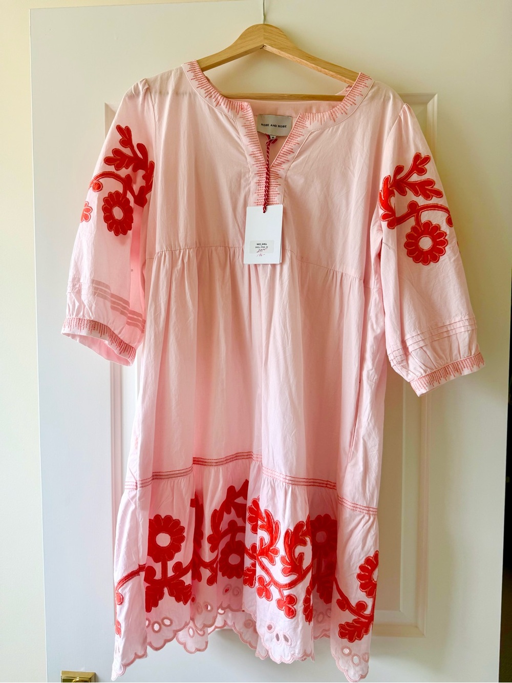 Rose and Rose Genta Dress Shell Pink size M NWT